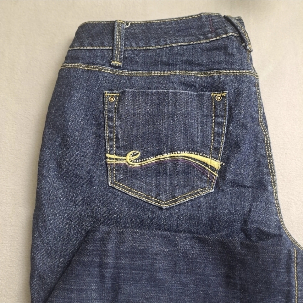 Elizabeth Grace Jeans 8 Bootcut Bling Medium Wash Denim Pants Charlette EUC